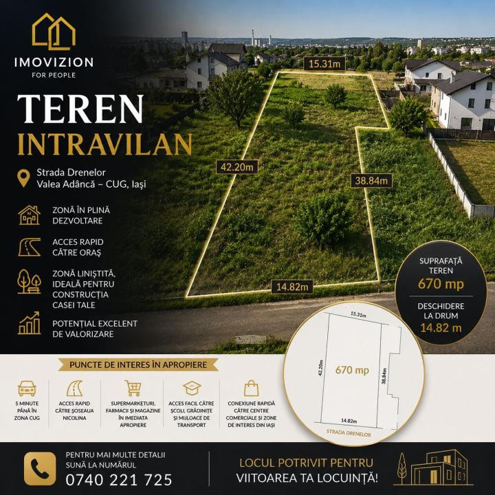 Teren intravilan Valea Adâncă 679 mp