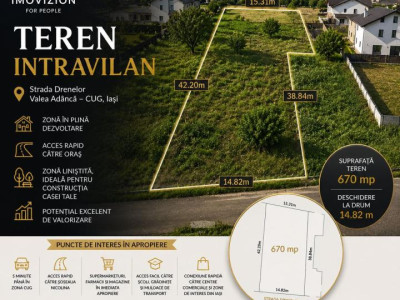 Teren intravilan Valea Adâncă 679 mp