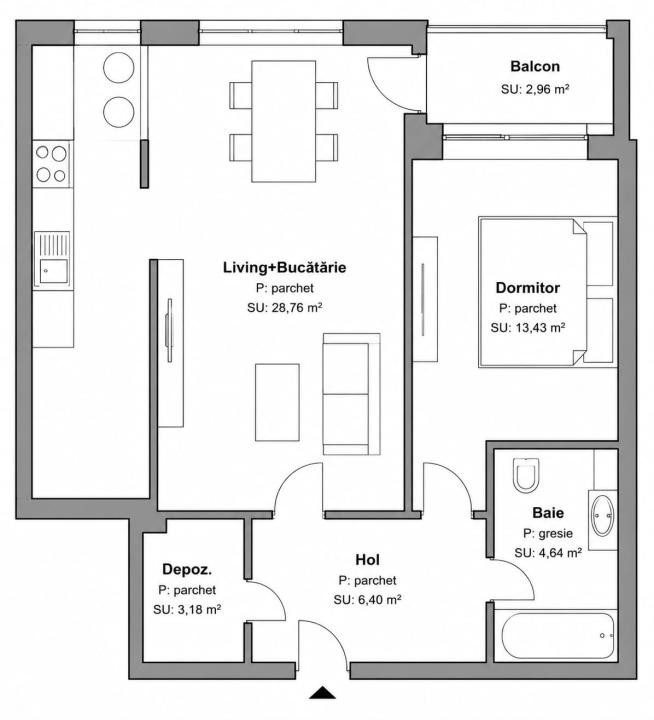 Apartament 2 camere | Copou – Răsărit de Soare (Fiald) | Prima utilizare 