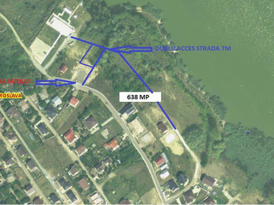 Malul lacului Ezareni, 638 mp-Intrvilan