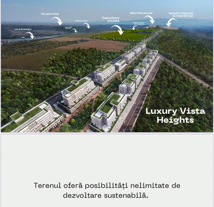 Teren 100.000 cu deschidere 800 ml – Moara de Vânt, zona Spitalului Regional