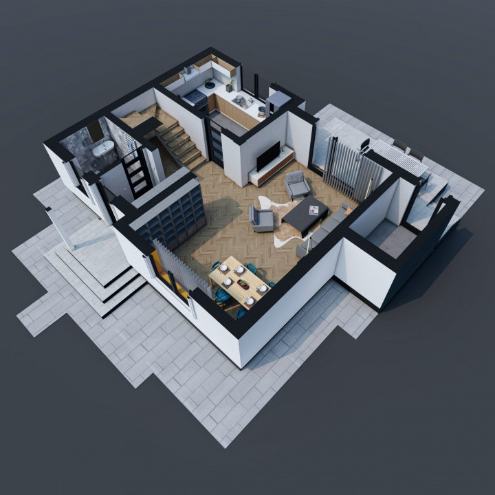 Casa Valea Adanca, lângă 5 drumuri